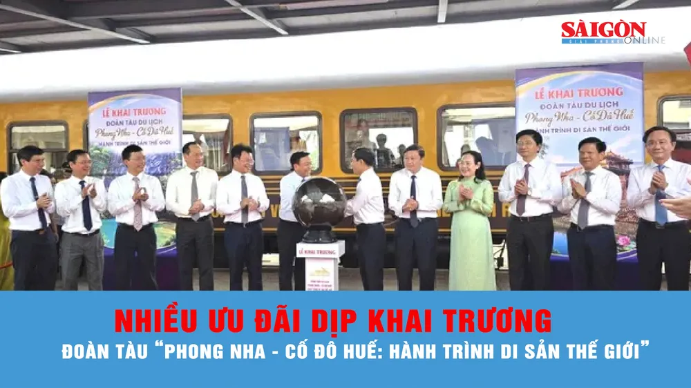 Podcast bản tin trưa 28-8: Đoàn tàu “Phong Nha - Cố đô Huế: Hành trình di sản thế giới” khai trương, giảm giá vé