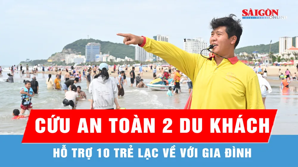 Cứu 2 người gặp nạn khi tắm biển Vũng Tàu