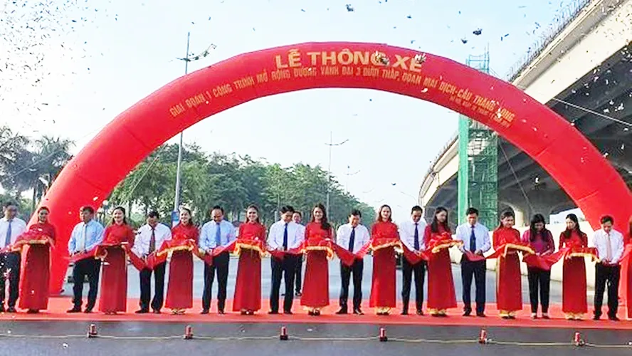 Hà Nội thông xe đường vành đai 3 đoạn Mai Dịch- Nam Thăng Long