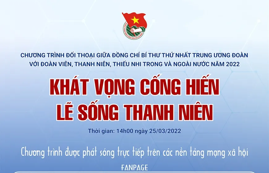 Bí thư thứ nhất Trung ương Đoàn sẽ đối thoại trực tiếp với đoàn viên, thanh niên