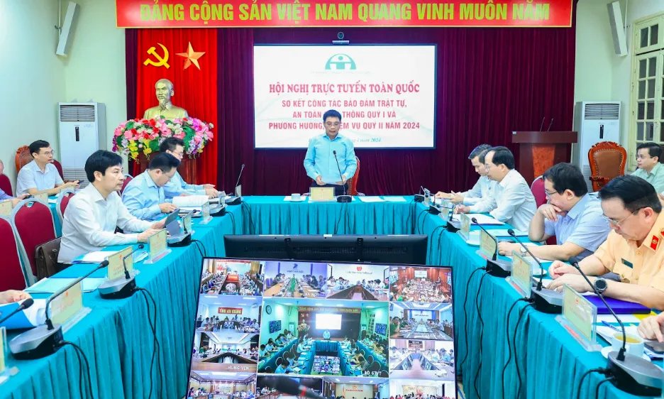 Hội nghị trực tuyến sơ kết công tác bảo đảm trật tự an toàn giao thông quý 1