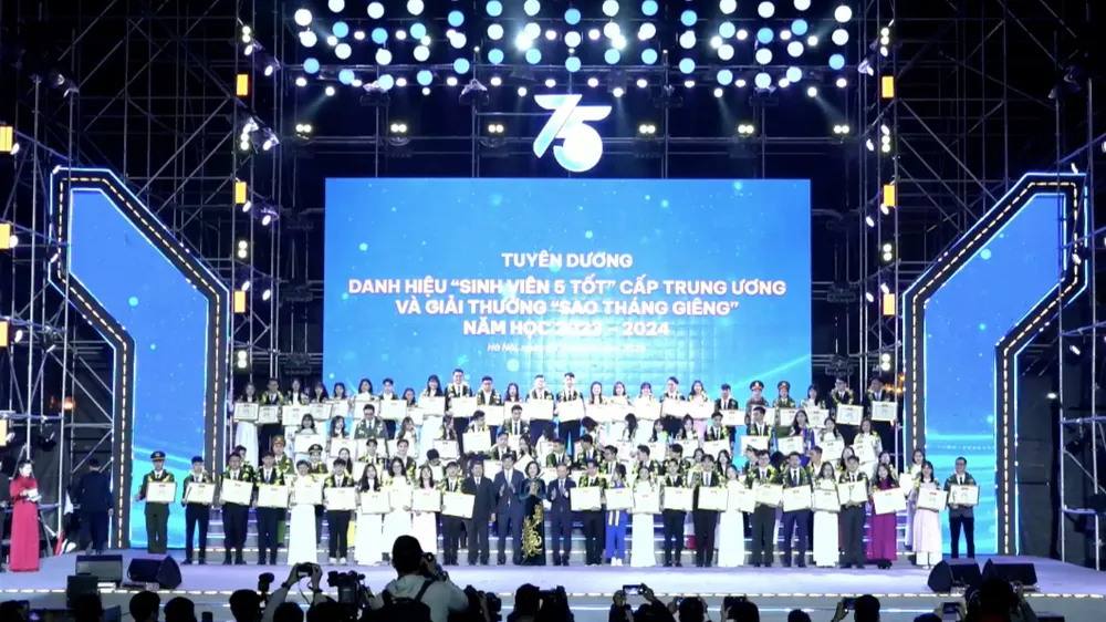 Lễ trao danh hiệu “Sinh viên 5 tốt”, “Học sinh 3 tốt”, “Học sinh 3 rèn luyện” cấp trung ương.