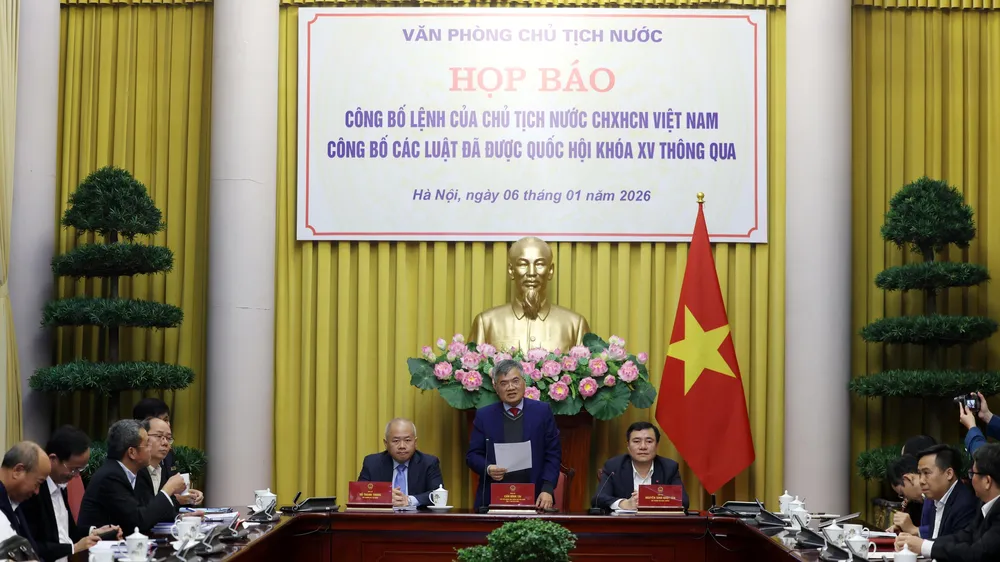 Họp báo công bố Lệnh của Chủ tịch nước về việc công bố 12 luật đã được Kỳ họp thứ 10, Quốc hội khóa XV thông qua