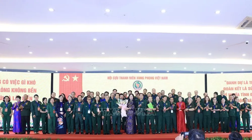 Đại hội đại biểu toàn quốc Hội Cựu Thanh niên xung phong lần thứ V, nhiệm kỳ 2026 - 2031. Ảnh: TTXVN