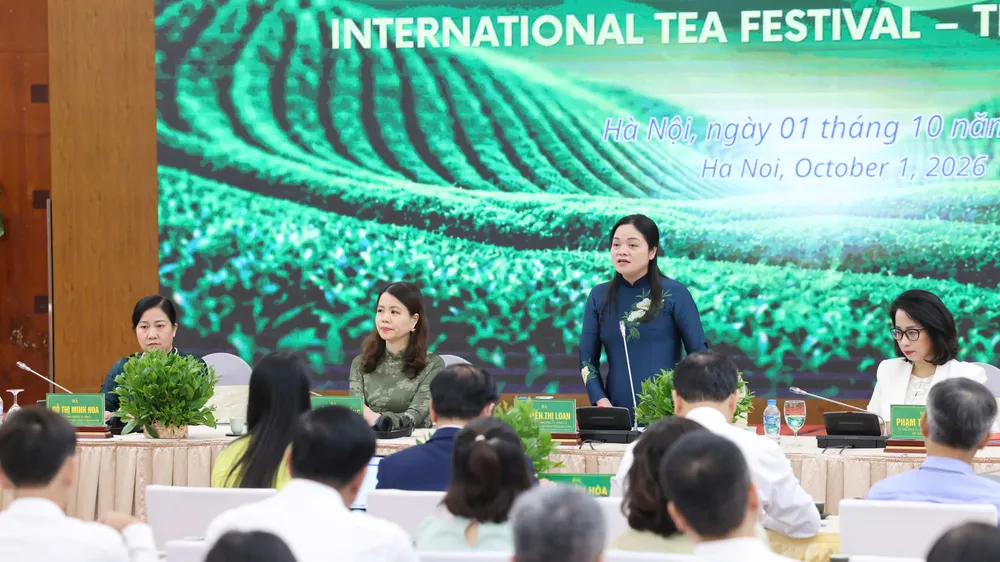 Họp báo quốc tế giới thiệu Festival Trà quốc tế - Thái Nguyên năm 2026. Ảnh: QUANG PHÚC