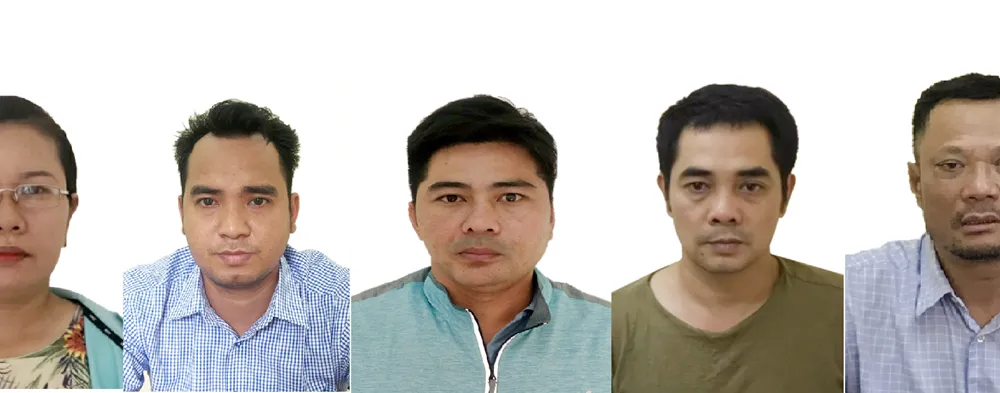 Các đối tượng bị khởi tố. Ảnh Bộ Công an