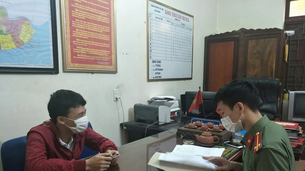 V.Đ.D. tại cơ quan công an