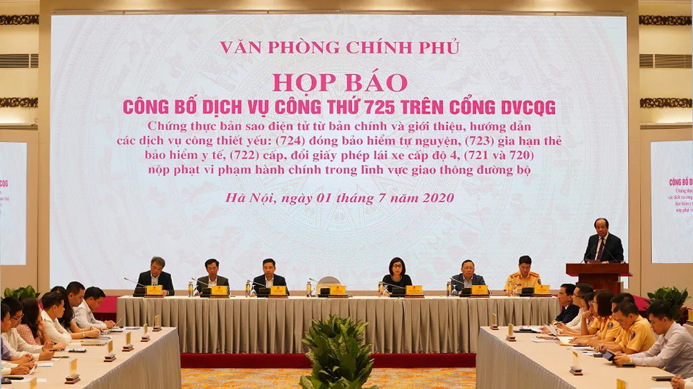 Công bố dịch vụ công thứ 725 trên Cổng Dịch vụ công Quốc gia