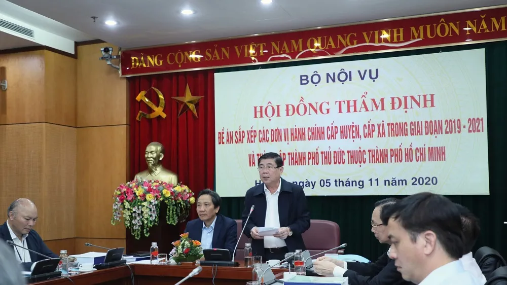 Hội đồng thẩm định thông qua đề án sắp xếp các đơn vị hành chính tại TPHCM 