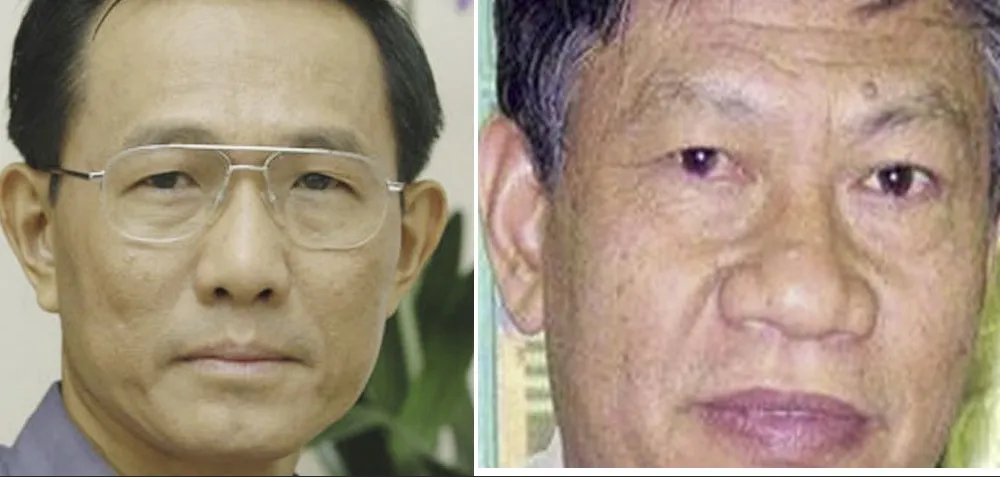 Ông Cao Minh Quang và ông Dương Huy Liệu (phải)