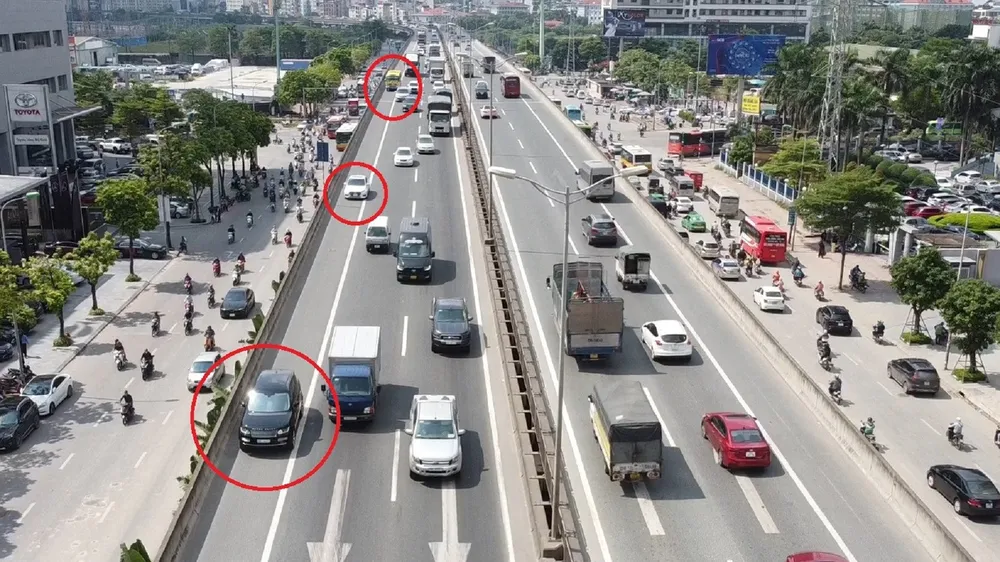 Hàng ngàn xe ô tô bị xử lý vi phạm khi đi trên làn đường dừng khẩn cấp