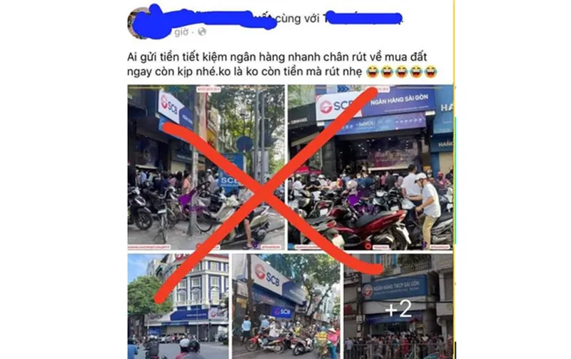 Ngừng xuyên tạc, kích động người dân rút tiền ồ ạt tại SCB