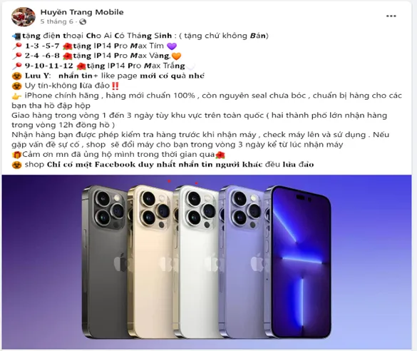 Cảnh giác chiêu lừa tặng điện thoại iPhone nhân dịp thành lập công ty 