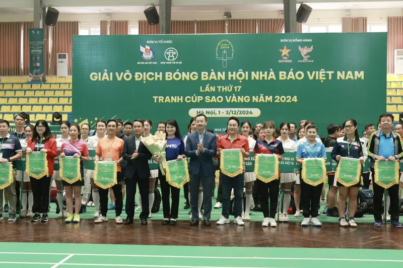 Khai mạc giải vô địch bóng bàn Hội Nhà báo Việt Nam 2024
