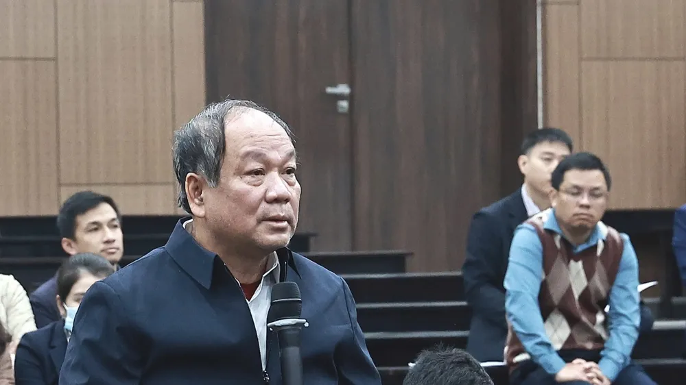Bị cáo Mai Tiến Dũng tại phiên tòa