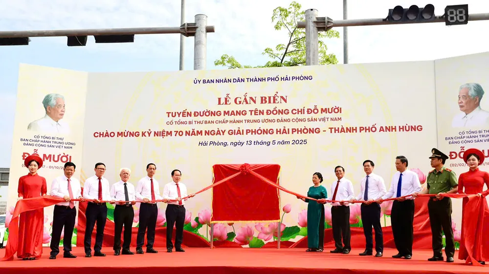 TP Hải Phòng có tuyến đường mang tên cố Tổng Bí thư Đỗ Mười