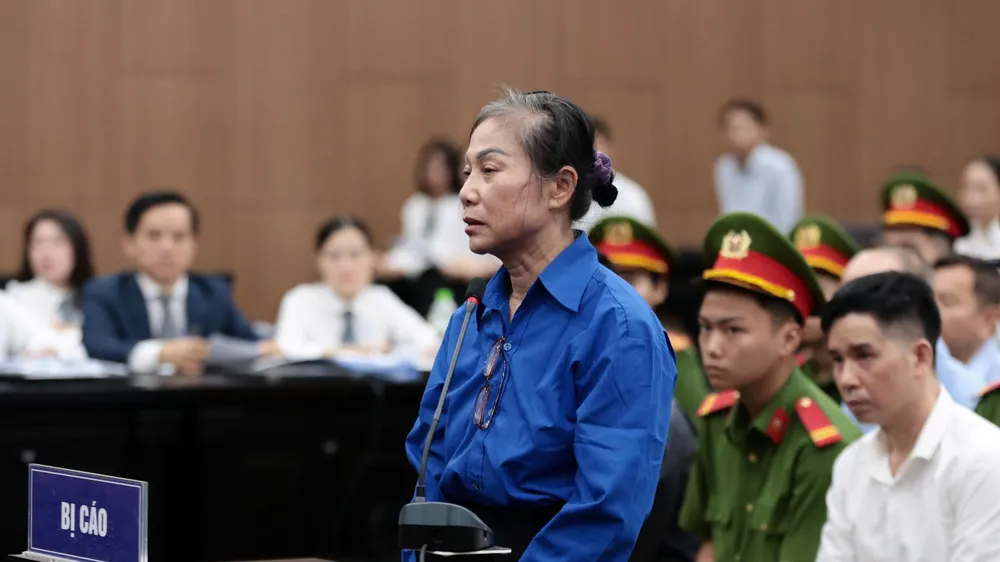 Bị cáo Hoàng Thị Thúy Lan tại phiên tòa sơ thẩm