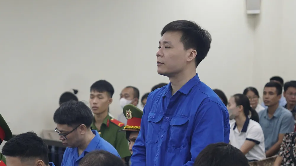 Bị cáo Nguyễn Năng Mạnh tại phiên tòa