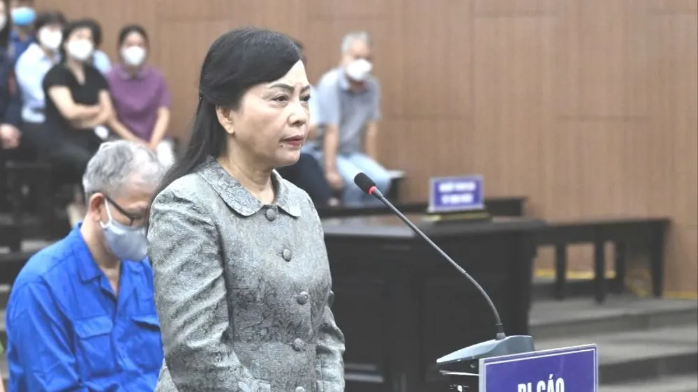 Bị cáo Nguyễn Thị Kim Tiến tại phiên tòa