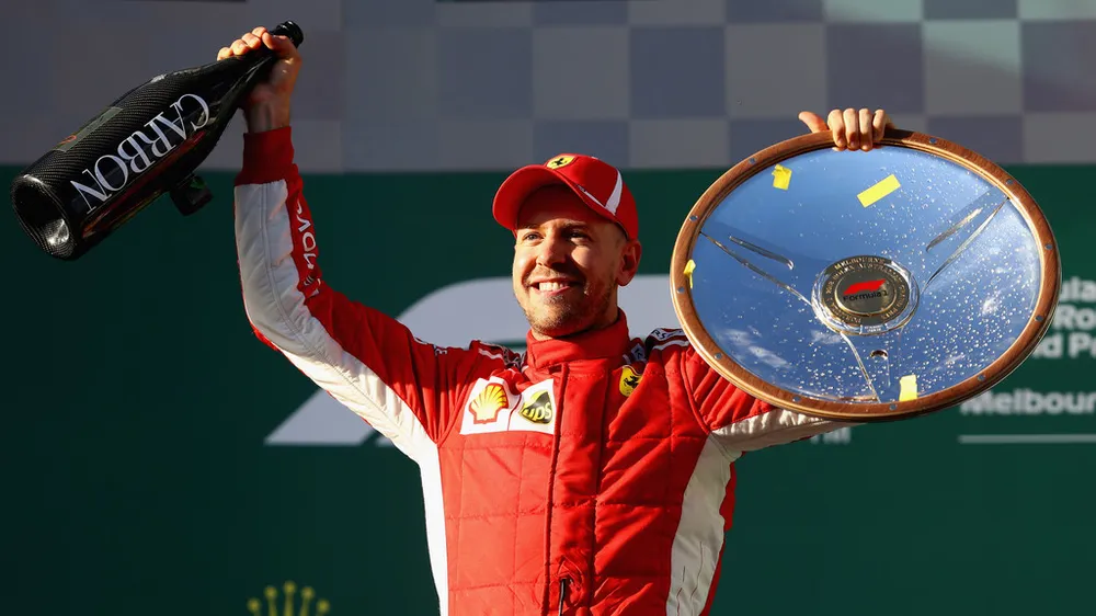 Niềm vui chiến thắng của Sebastian Vettel