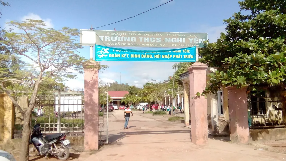 Trường THCS Nghi Yên, nơi kế toán Nguyễn Thị Thu từng làm việ