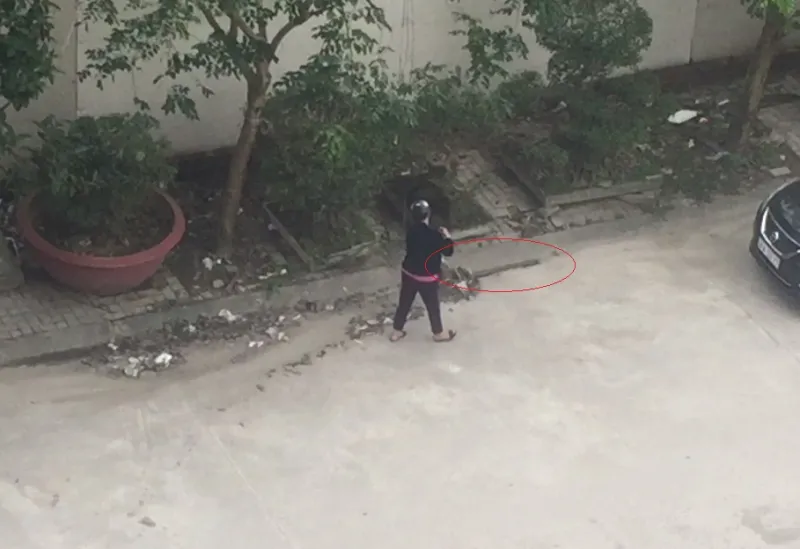 Một phụ nữ bị phạt hành chính do vứt rác xuống cống thoát nước 