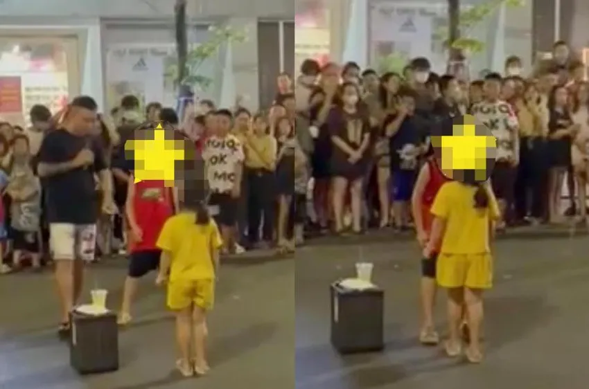 Làm rõ việc đưa hai cháu nhỏ “ghép đôi” trên phố đi bộ