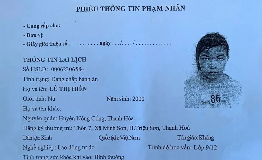 Đã bắt được nữ phạm nhân trốn trại