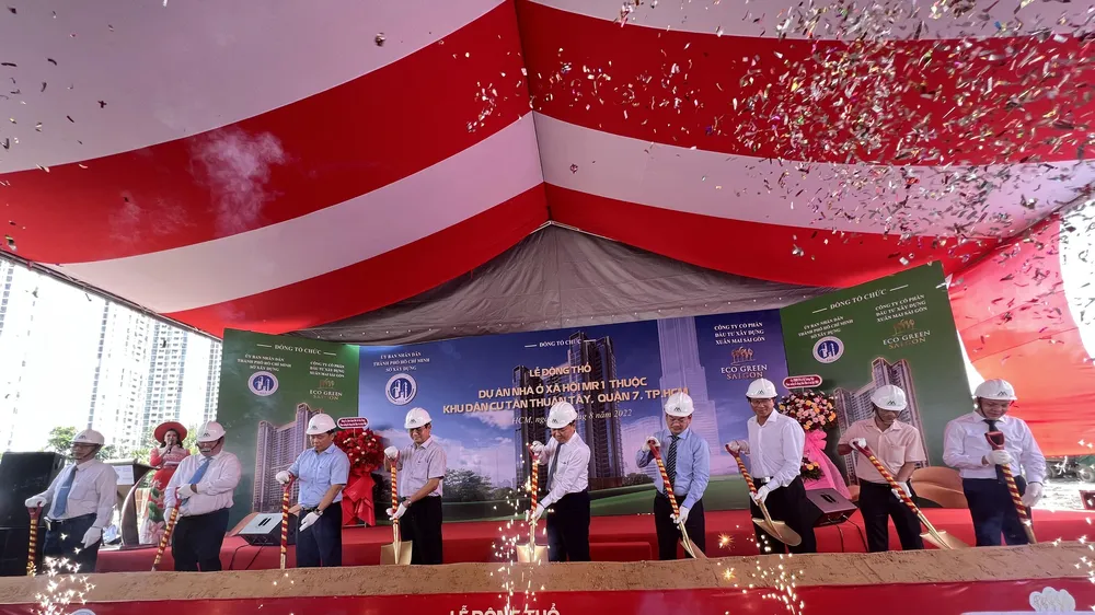 TPHCM: Động thổ Dự án nhà ở xã hội MR1 thuộc dự án Khu dân cư Tân Thuận Tây
