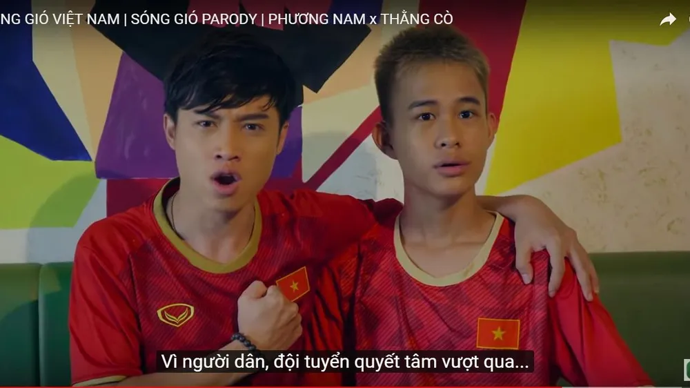 Diễn viên Trần Phương Nam (trái) và Hot Youtuber Thằng Cò