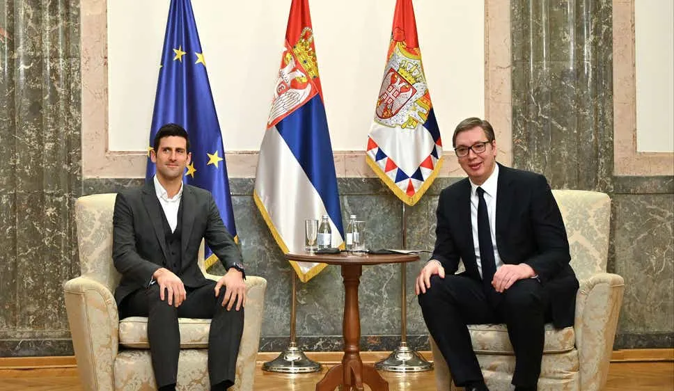 Djokovic và Tổng thống Vucic
