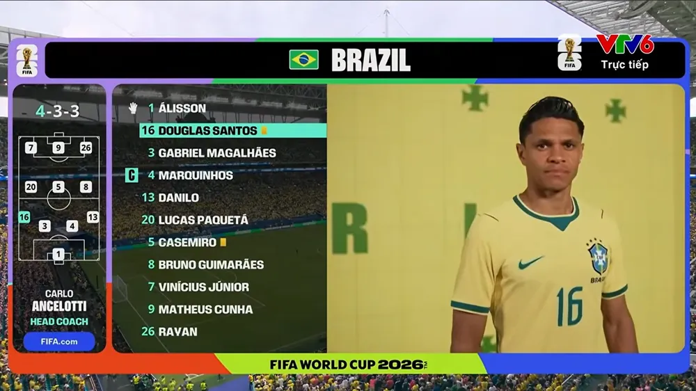 Santos trong màu áo Brazil ở World Cup