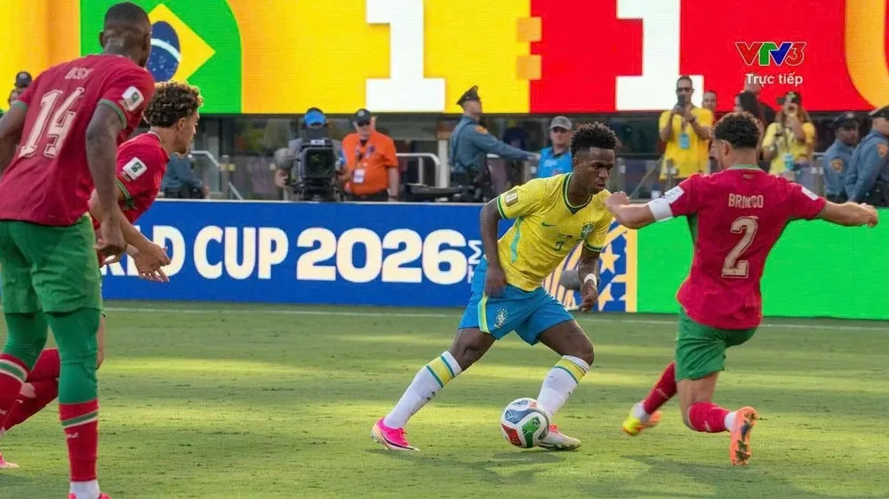 Vinicius Jr trong màu áo Brazil ở World Cup
