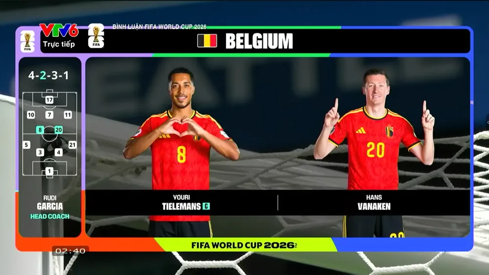 Tielemans (trái) trong trận thắng Senegal ở World Cup