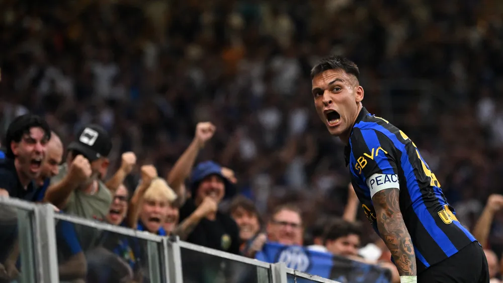Lautaro Martinez chơi trọn vẹn và lập cú đúp vào lưới Club Brugge. Ảnh: THX