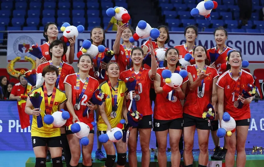 Bóng chuyền nữ Việt Nam nhận nhiệm vụ giành HCB tại SEA Games 31 trên sân nhà như từng có thành tích này tại SEA Games 30-2019. Ảnh: BCVN