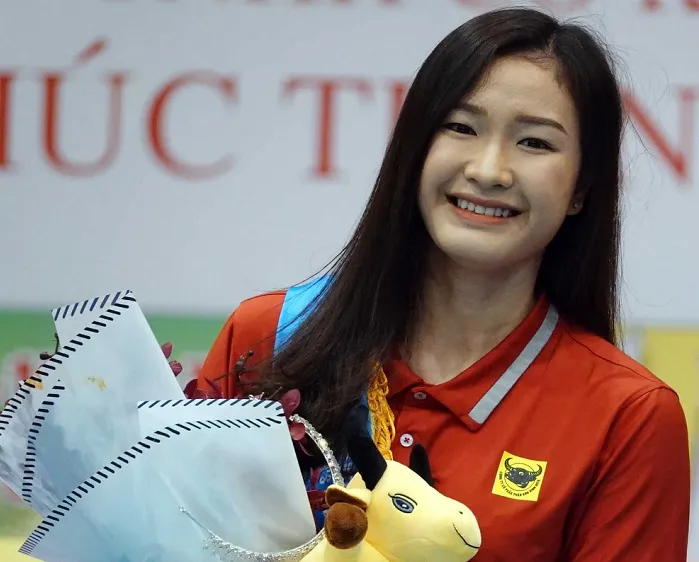 Hoa khôi Kim Thanh của giải bóng chuyền nữ quốc tế VTV-Bình Điền 2019 hiện vẫn thi đấu giải bóng chuyền vô địch quốc gia 2022. Ảnh: DŨNG PHƯƠNG