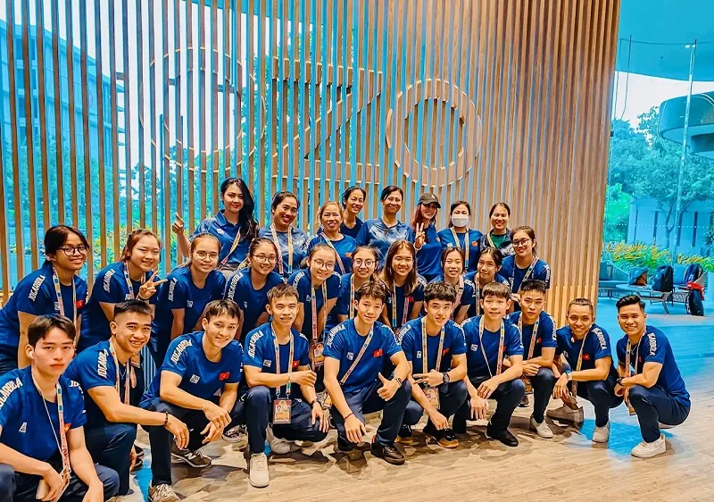 Đội aerobic Việt Nam đang có mặt tại Thái Lan thi đấu vô địch châu Á 2022. Ảnh: AerobicVN