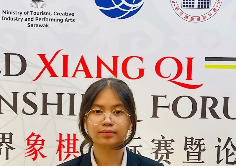 Đinh Trần Thanh Lam có HCV nhóm tuổi U16 tại giải cờ tướng vô địch thế giới 2022. Ảnh: T.Q.K