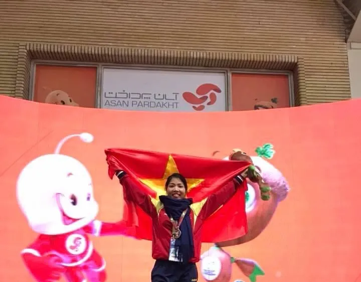 Bùi Thị Thu Thảo từng giành HCV tại giải vô địch điền kinh châu Á trong nhà năm 2018. Ảnh: TH.THẢO