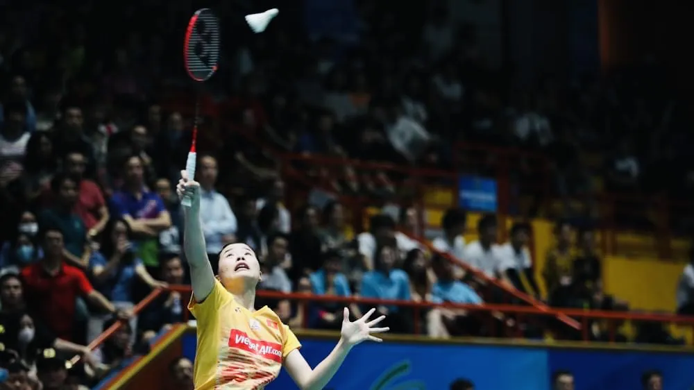Nguyễn Thuỳ Linh đã vô địch đơn nữ giải cầu lông Challenge Việt Nam 2023. Ảnh: LÂM VĂN