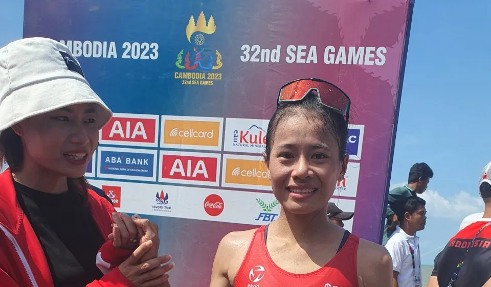 Tuyển thủ Phương Trinh có tấm HCB SEA Games đầu tiên trong sự nghiệp. Ảnh: MINH MINH