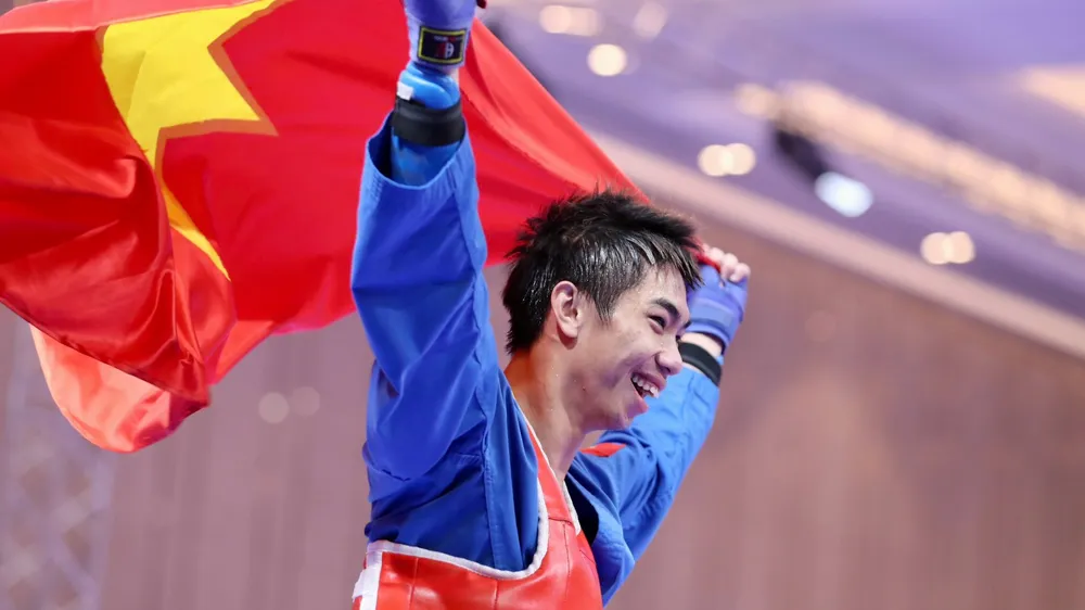 Thanh Liêm đã có tấm HCV cho vovinam Việt Nam dù sốt 39 độ. Ảnh: DŨNG PHƯƠNG