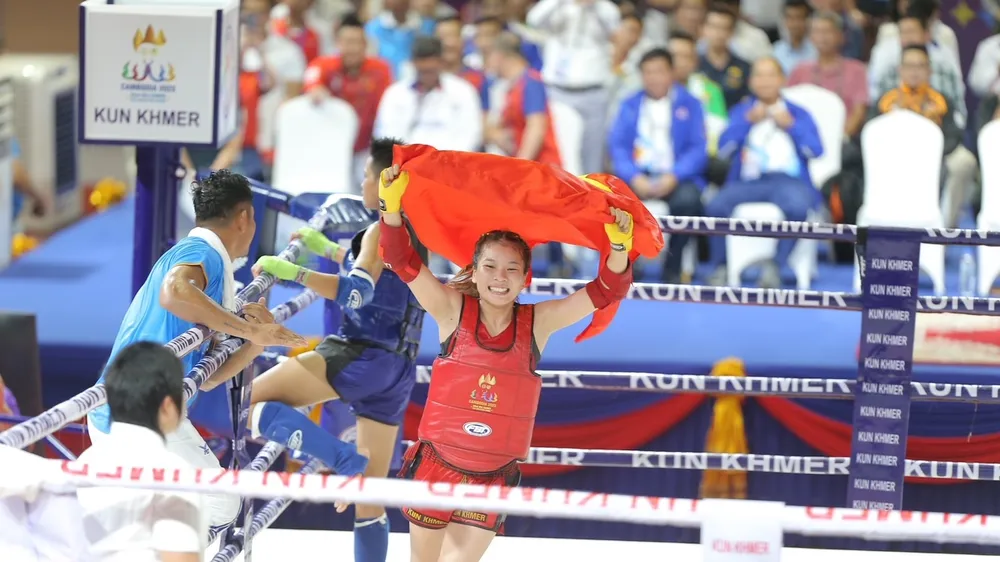 Võ sĩ của Việt Nam có 5 tấm HCV tại SEA Games 32 lần này. Ảnh: DŨNG PHƯƠNG