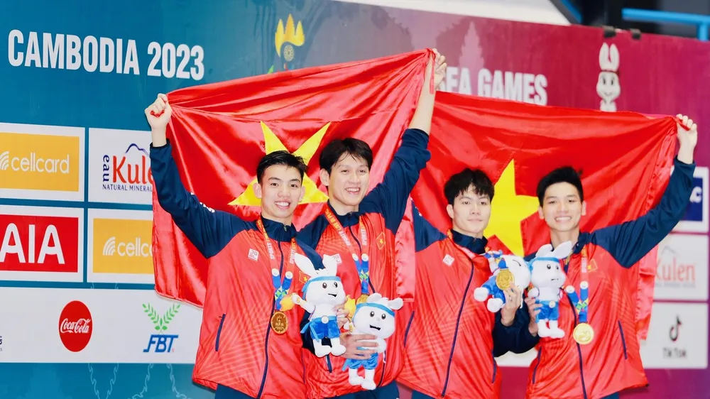Bơi Việt Nam đã giành được 7 tấm HCV tại SEA Games 32. Ảnh: DŨNG PHƯƠNG