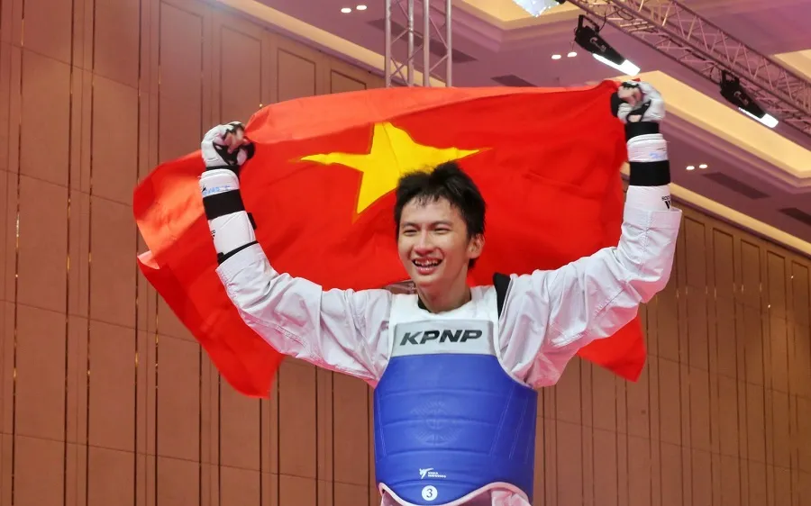 Tuyển thủ Phạm Đăng Quang tiếp tục thành công ở giải vô địch quốc gia năm nay như từng vô địch SEA Games 32 trước đó. Ảnh: D.P