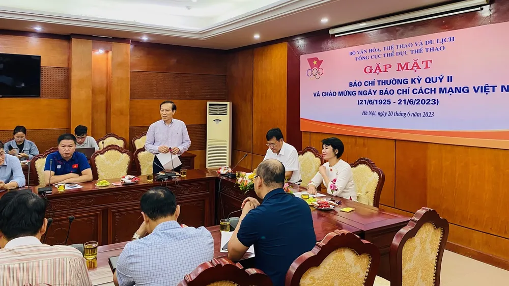 Tổng cục TDTT đã có những trao đổi cụ thể nhất khi cơ quan sẽ chuyển đổi mô hình thành Cục TDTT. Ảnh: MINH MINH