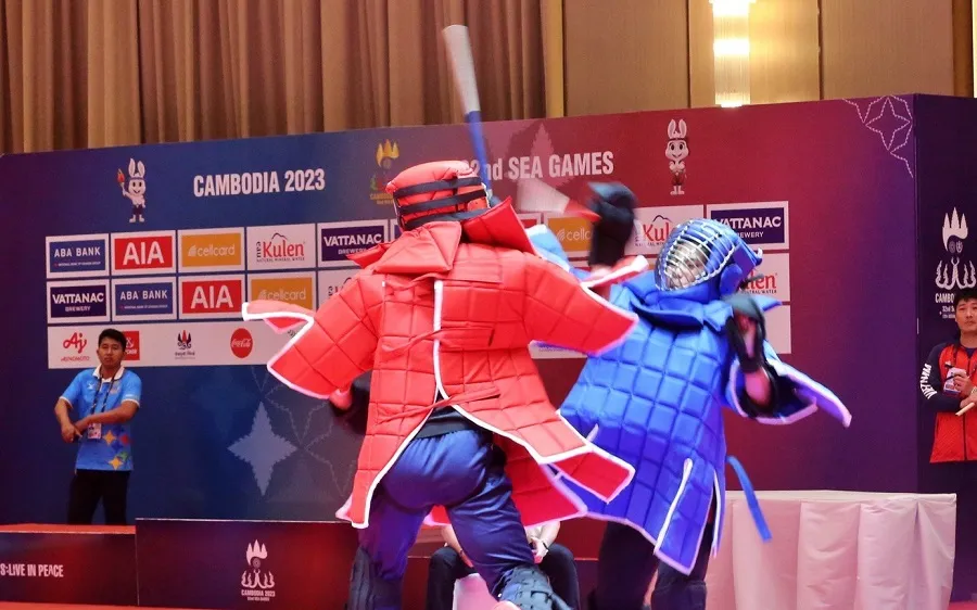 Võ gậy Việt Nam đã có HCV tại SEA Games 32 ở Campuchia. Ảnh: DŨNG PHƯƠNG