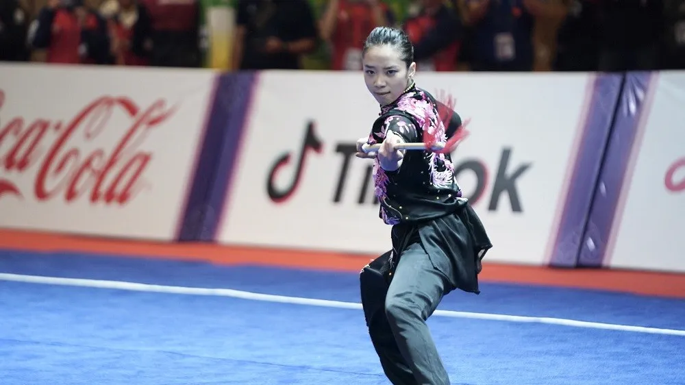Tuyển thủ Dương Thúy Vi là một trong những gương mặt trọng điểm của đội wushu Việt Nam. Ảnh: DŨNG PHƯƠNG