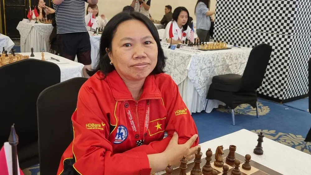 Đại kiện tướng Nguyễn Thị Thanh An là VĐV lớn tuổi nhất trong số các tuyển thủ của thể thao Việt Nam dự ASIAD 19. Ảnh: VNCHESS